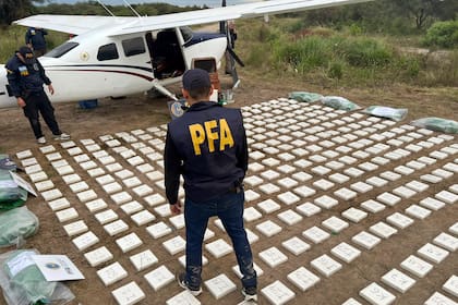 Los 442 kilos de cocaína secuestrados en un campo de Vera