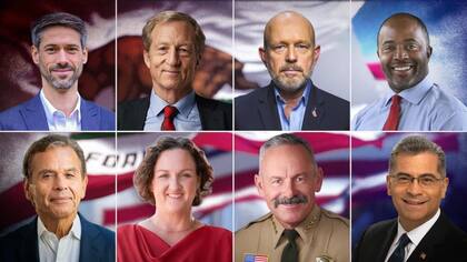 Los 8 candidatos por la gobernación en California; ¿quién ganará el 3 de noviembre?