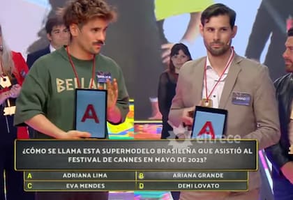 Los 8 escalones: Gianluca y David fueron los dos finalistas por el departamento a estrenar en Capital Federal (Foto: Captura eltrece)