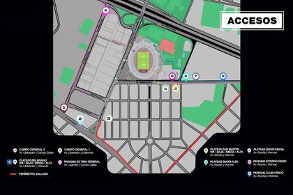 Los accesos al estadio de River para el show de Oasis