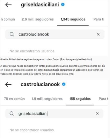 Los actores se dejaron de seguir en Instagram