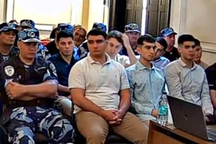 Los acusados durante los alegatos de la defensa de Báez Sosa