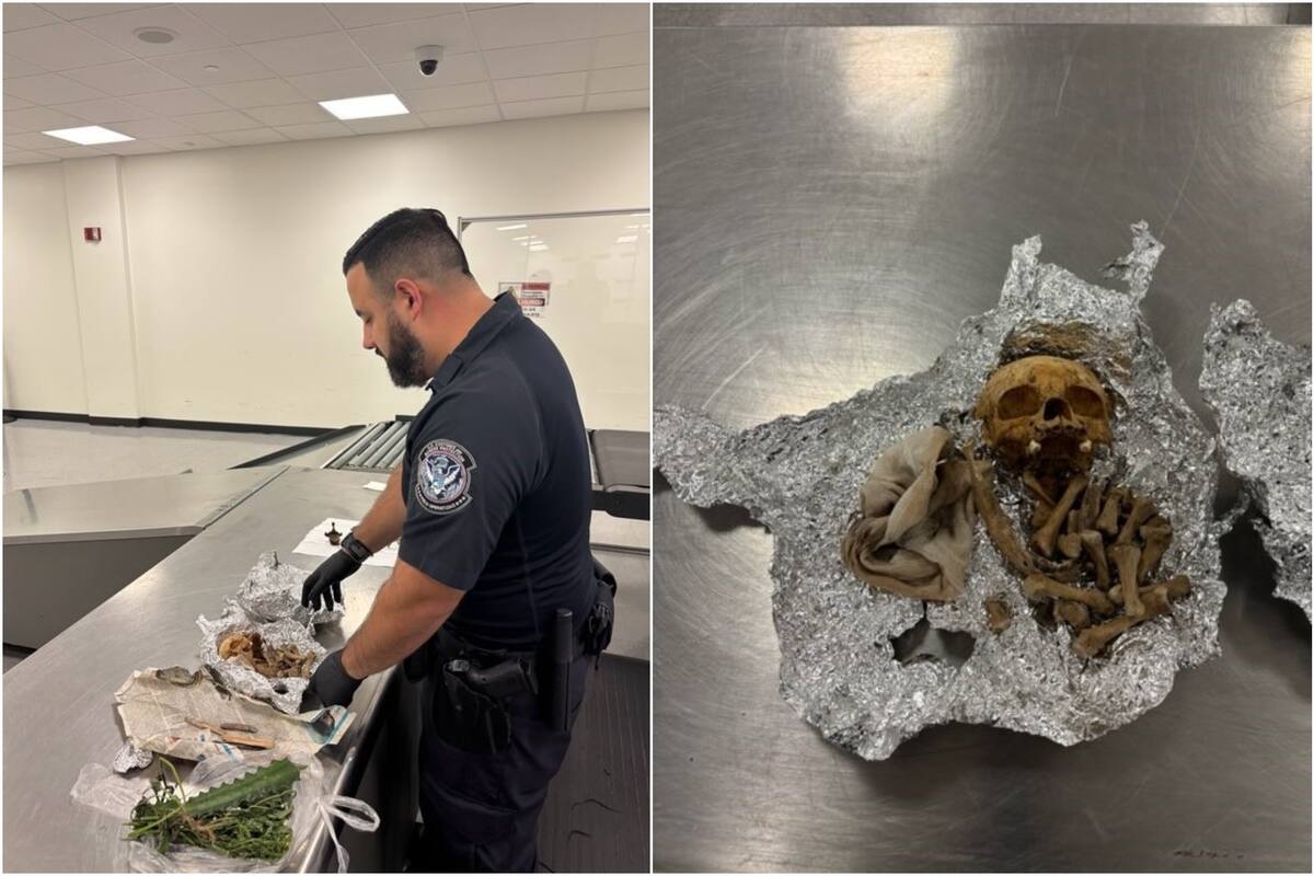 Los agentes de la CBP encontraron restos humanos envueltos en papel aluminio en una inspección de rutina en el aeropuerto de Tampa