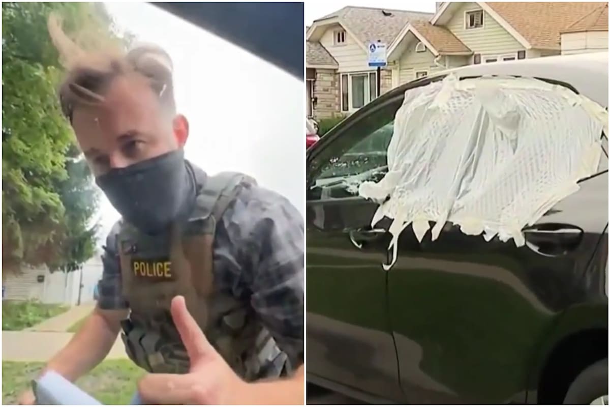 Los agentes del ICE rodearon su vehículo y al ver que no salía rompieron la ventanilla y la arrestaron; la secuencia quedó grabada en video