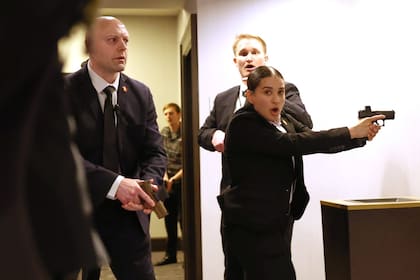 Los agentes del Servicio Secreto en Washington.