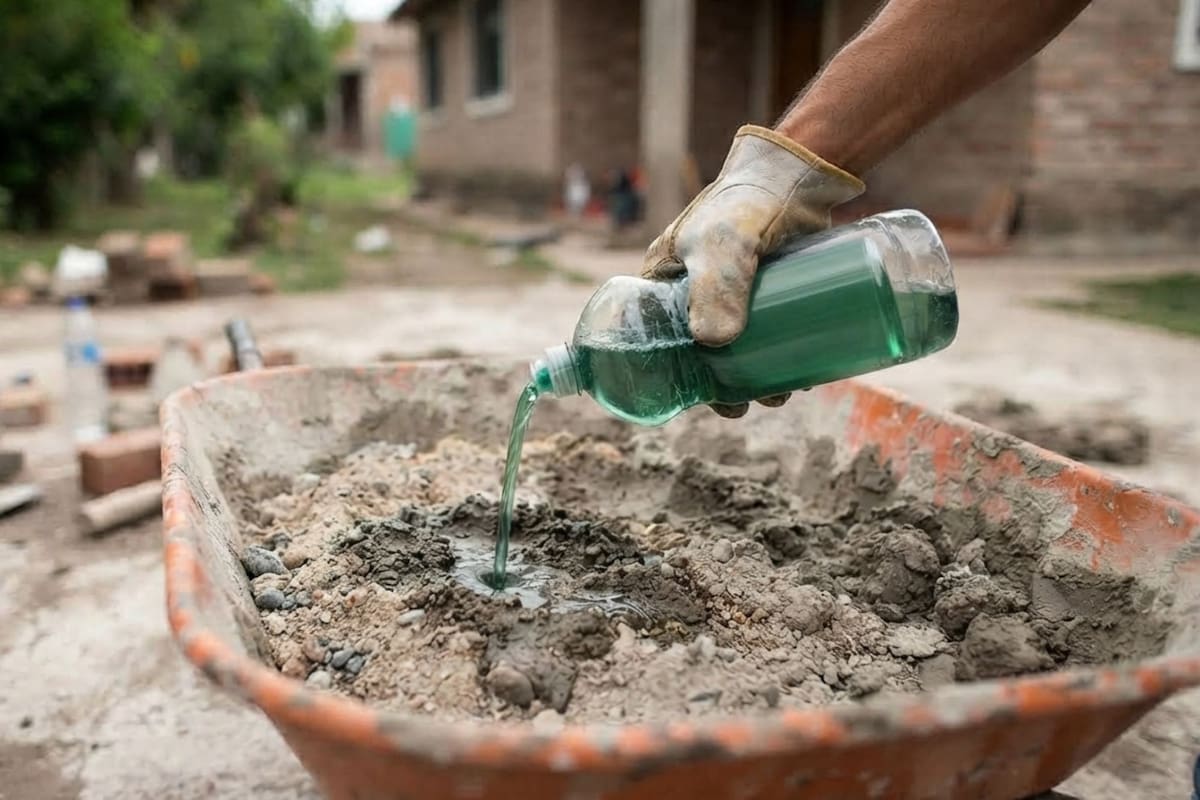 Los albañiles recomiendan: el truco de mezclar detergente con hormigón para reparaciones sencillas (Foto: imagen ilustrativa con IA Gemini)