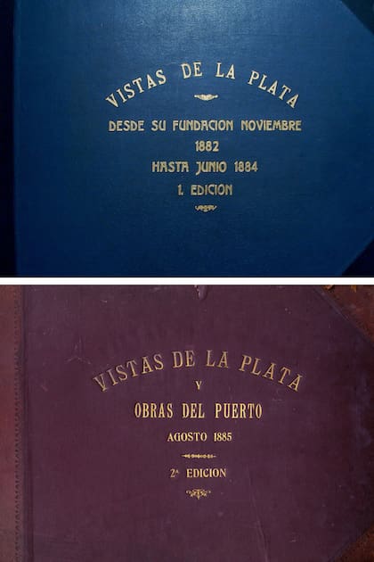 Los álbumes de vistas de Bradley. El primero corresponde al período 1882-1884 y segundo a la obras del puerto, de 1885.
