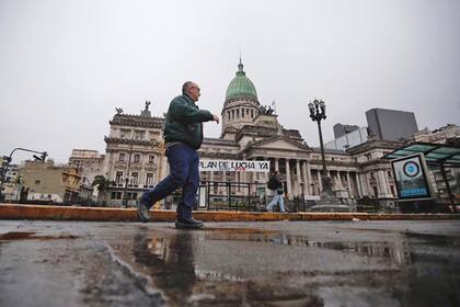 Los alrededores del Congreso Nacional en la previa del debate por el presupuesto