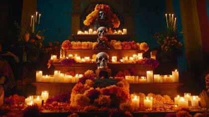 Los altares del Día de Muertos suelen tener entre dos a tres niveles, o incluso más