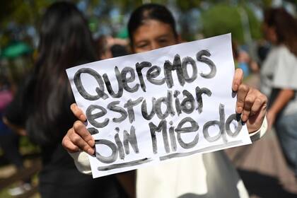 Los alumnos pidieron estudiar sin miedo