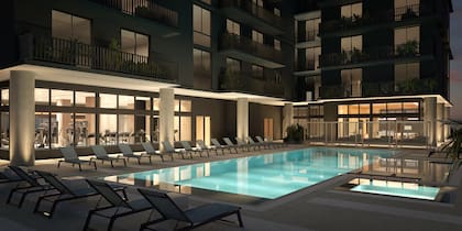 Los amenities de la torre de Edgewater en Miami