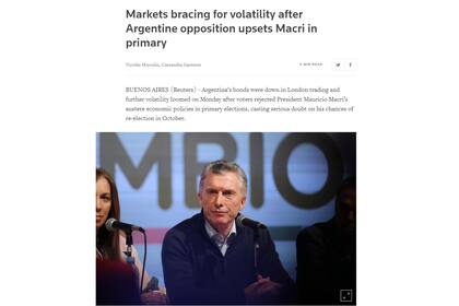 Los análisis de Reuters, Financial Times y Washington Post culpan a la economía por el resultado de la elección y proyectan un mal día para la Argentina