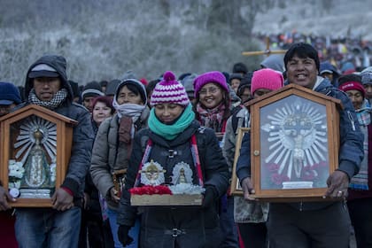 Los "peregrinos mineros" caminaron más de una semana