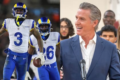 Los Angeles Rams avanzaron a la final de conferencia de la NFL y Gavin Newsom celebró