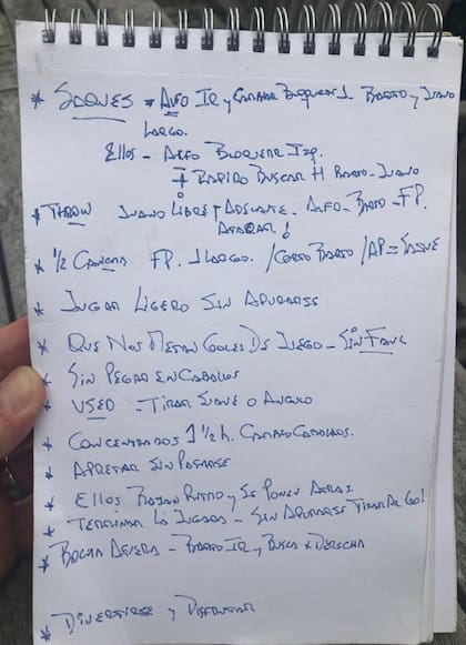 Los apuntes tácticos de Eduardo "Ruso" Heguy para este sábado; esto les transmitirá a sus dirigidos antes del choque con los ingleses.