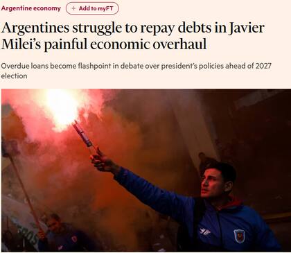 "Los argentinos luchan por pagar sus deudas", tituló el medio