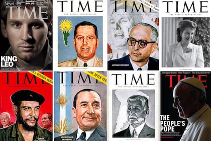 Los argentinos que fueron tapa de la revista Time; Time; revista Time; Lionel Messi; Ernesto "Che" Guevara; Pedro Eugenio Aramburu; Papa Francisco; Arturo Frondizi