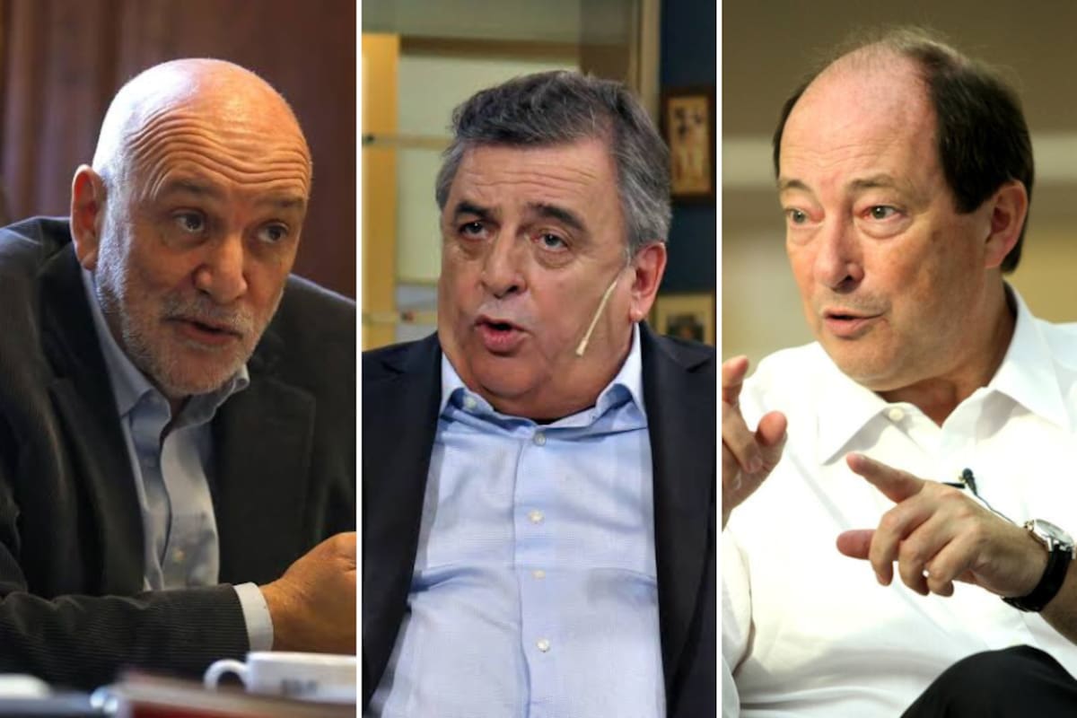 Los armadores del encuentro: Jesús Rodríguez, exdiputado nacional; Mario Negri, exjefe del bloque radical en Diputados; y Ernesto Sanz, exsenador nacional