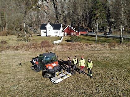 Los arqueólogos noruegos trabajaron con un georadar.