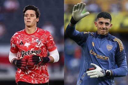 Los arqueros de River y Boca, Santiago Beltrán y Leandro Brey, jugarán este domingo su primer Superclásico