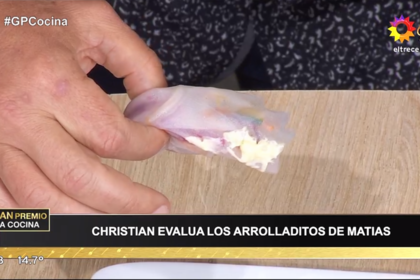 Los arrolladitos de papel de arroz de Matías tenían una textura "pringosa"