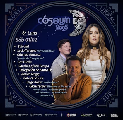 Los artistas que se presentan a la octava Luna del Cosquín 2025