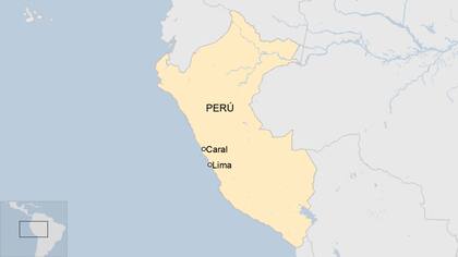 Los asentamientos arqueológicos de Caral se encuentran al norte de la capital peruana