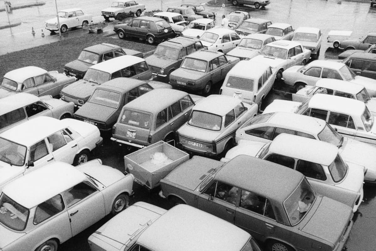 Los autos abandonados en Sopron por los que huyeron del comunismo