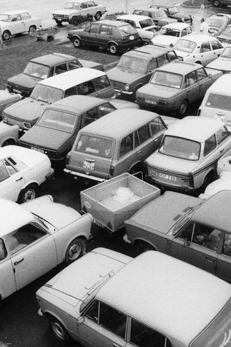 Los autos abandonados en Sopron por los que huyeron del comunismo