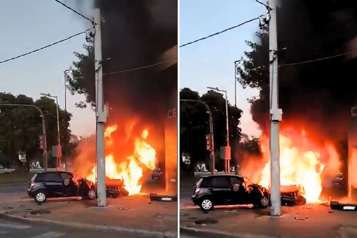 Los autos impactaron entre sí en la localidad de La Loma. Foto: captura