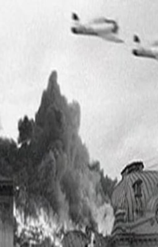 Los aviones de la Marina bombardearon la Casa Rosada y la Plaza de Mayo con la intención de matar a Juan Domingo Perón el 16 de junio de 1955