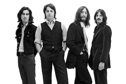 Los Beatles en abril de 1969, antes del comienzo de las sesiones de Abbey Road