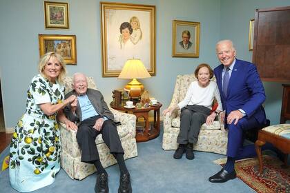 Los Biden visitaron a los Carter hace dos años en Georgia.