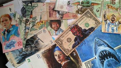 Los billetes pintados cuestan entre $25.000 y $30.000.
