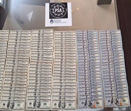 Los billetes secuestrados en los allanamientos