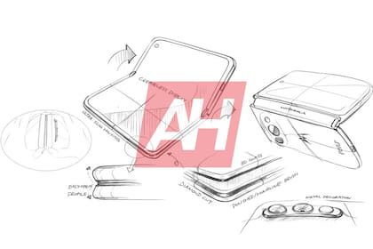 Los bocetos que dan una pista sobre cómo será el próximo plegable de Motorola