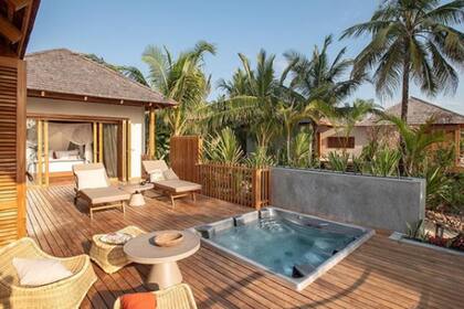 Los bungalows del complejo cuentan con hidromasaje y terraza privada