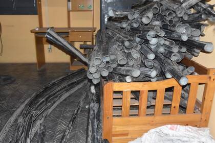 Los cables robados para vender cobre