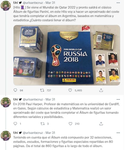 Los cálculos, dijo, están basados en los datos que utilizó un profesor de matemáticas y estadísticas de la Universidad de Cardiff