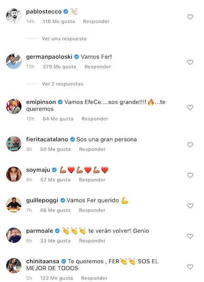 Los cálidos comentarios de los periodistas y colegas de Fernando Carlos