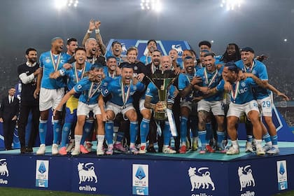 Los campeones, a puro festejo.