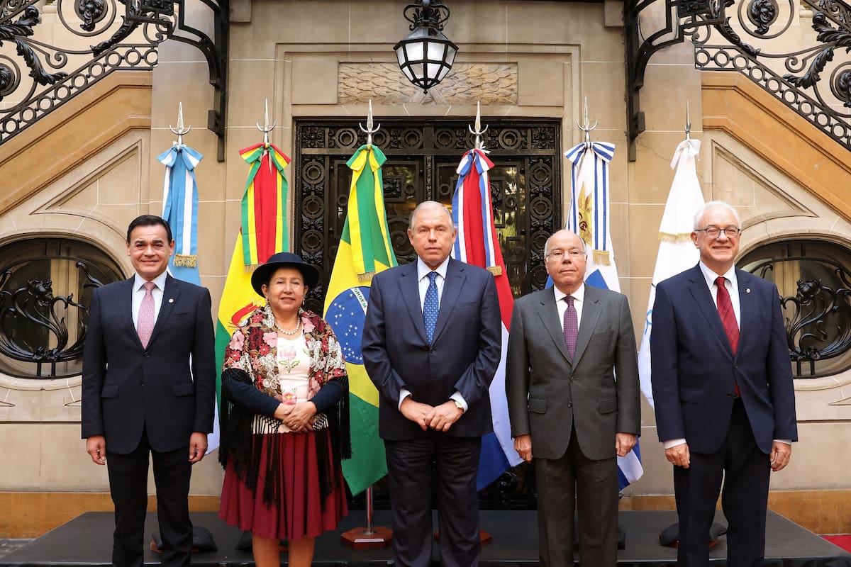 Los cancilleres del Mercosur se reunieron en el Palacio San Martín