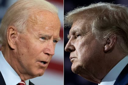 Los candidatos a la presidencia de Estados Unidos Joe Biden y Donald Trump