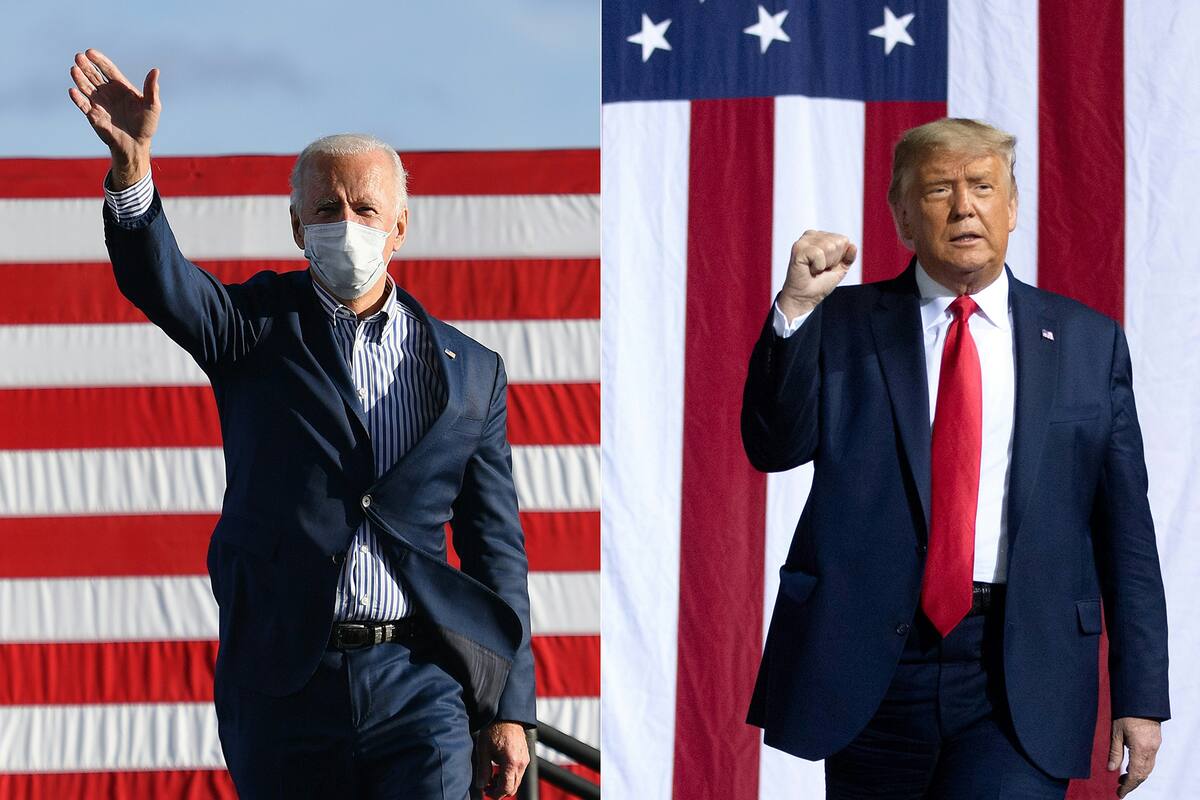Los candidatos a la presidencia de Estados Unidos Joe Biden y Donald Trump