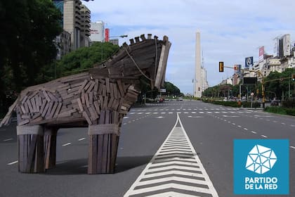 El Partido de la Red hizo campaña con un caballo de Troya en 2013