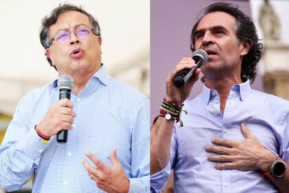 Los candidatos colombianos Gustavo Petro y Federico "Fico" Gutiérrez