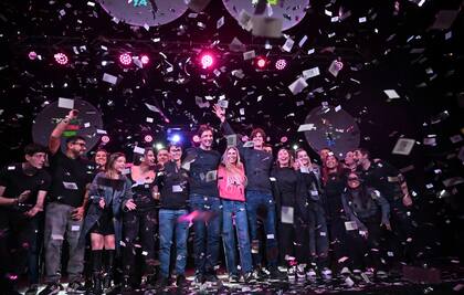 Los candidatos de Evolución, en el acto de cierre de campaña