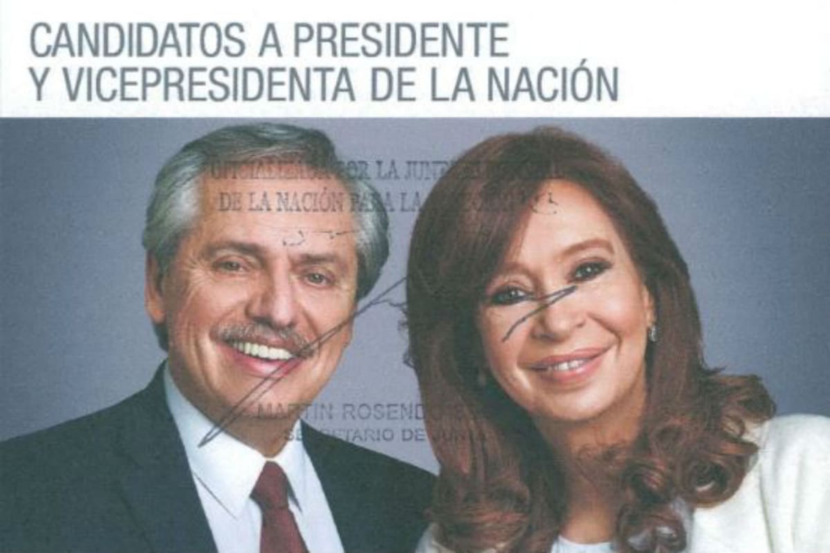 Los candidatos del Frente de Todos, en la boleta de las elecciones generales