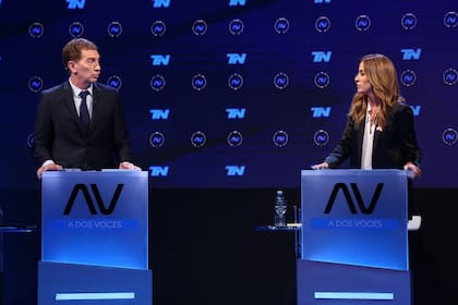 Los candidatos durante el debate en TN - Gerardo Viercovich