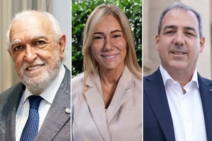 Los candidatos en las elecciones del Colegio Público de la Abogacía de la Capital: Ricardo Gil Lavedra, Patricia Trotta y Rubén Ramos